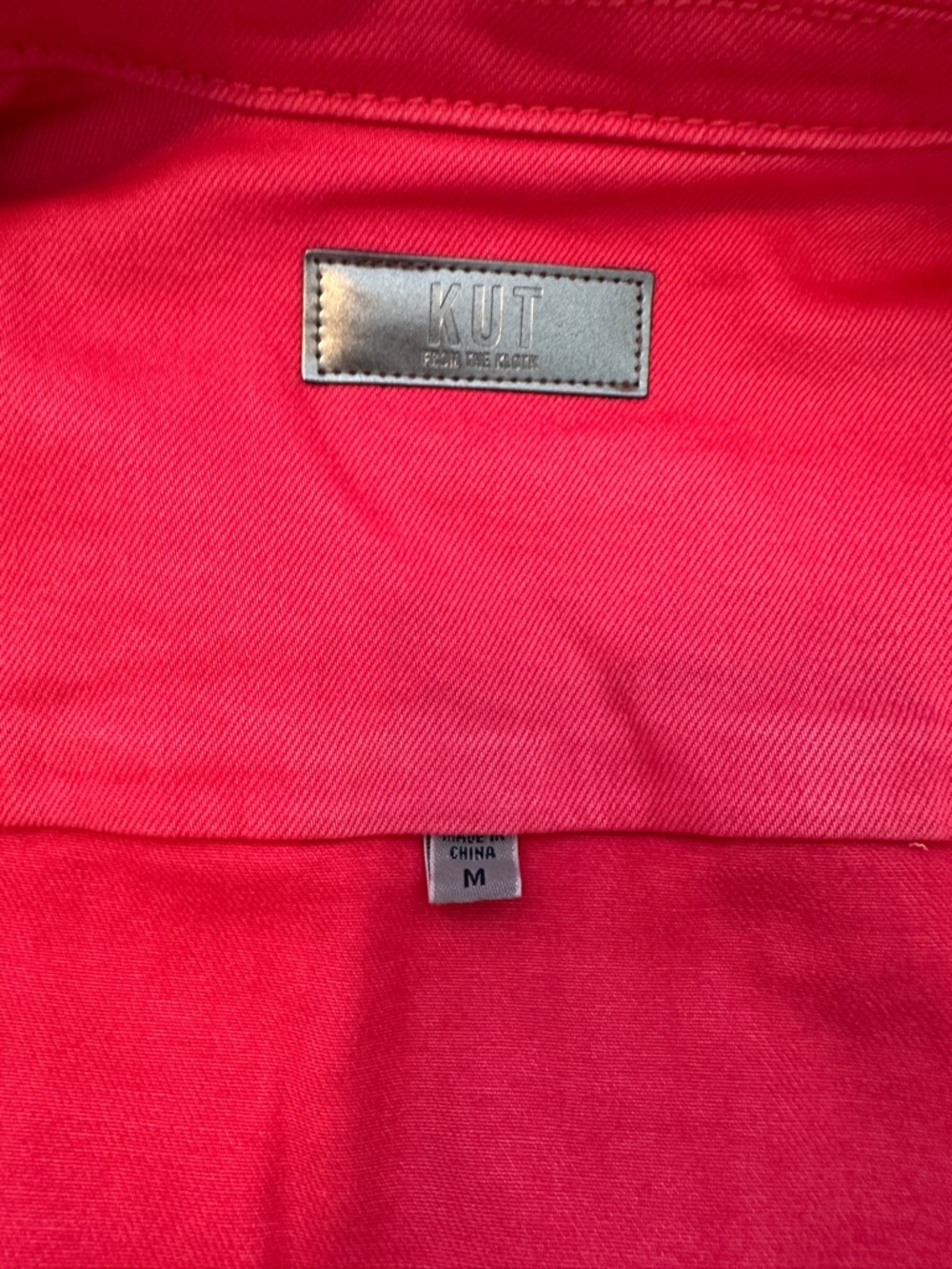 Kut from the Kloth Bright Pink Denim Jacket - Picture 6 of 16